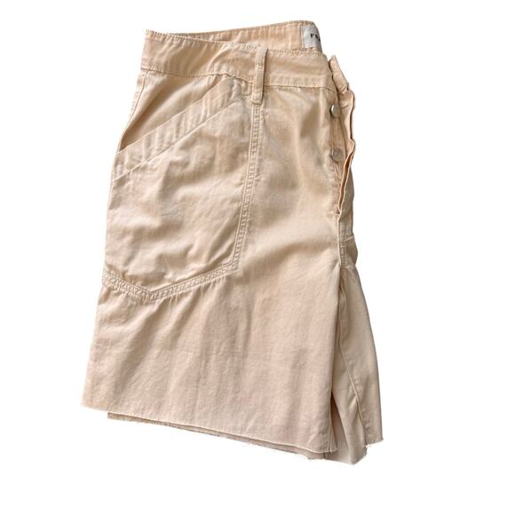 New FRAME Women's Washed Nude Pink Slouch Pocket Cotton Shorts Size 31 - Picture 4 of 6